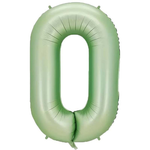 Folie Cijferballon 0 Mintgroen – 86 cm