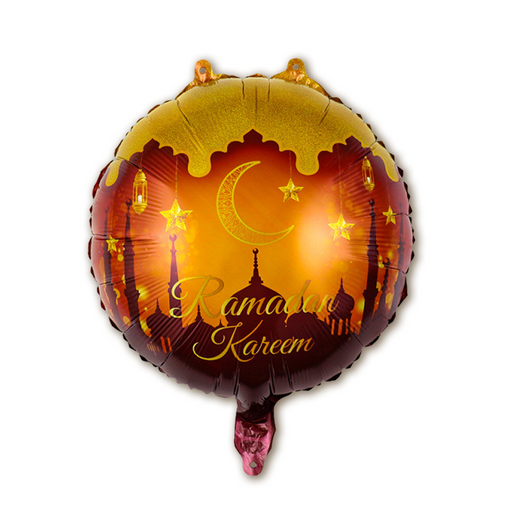 Folieballon Ramadan Kareem goud/oranje – 47 cm