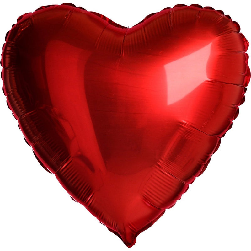 Folieballon Hart Rood - 70 x 60 cm