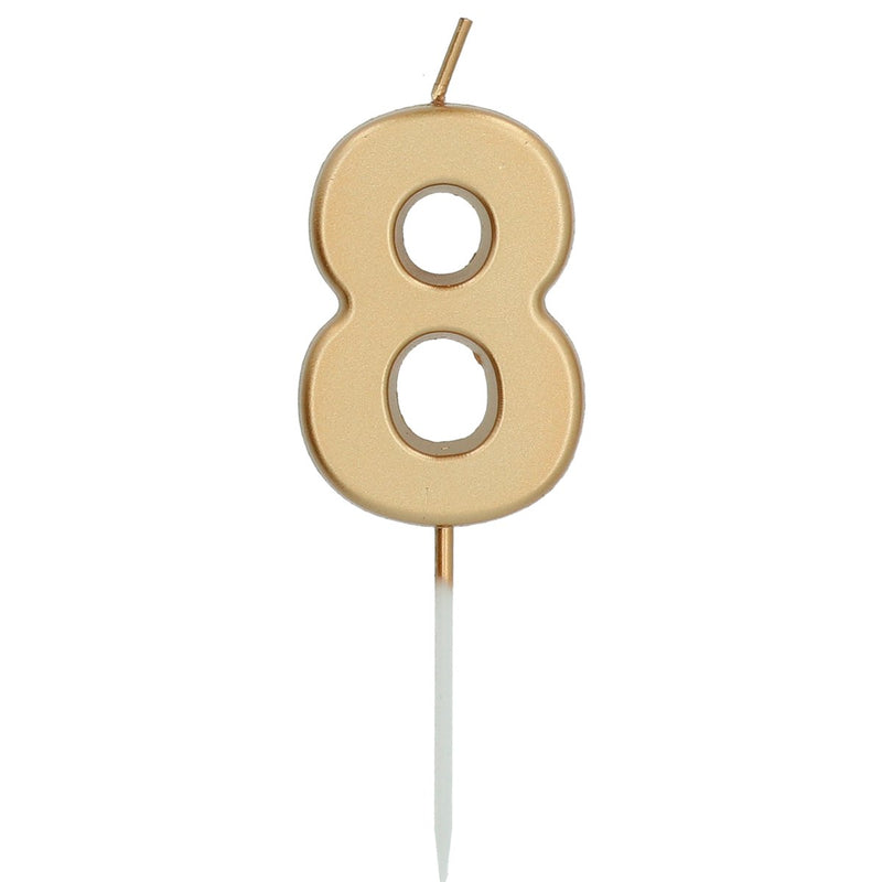 Cijferkaars 8 Goud – 5 cm