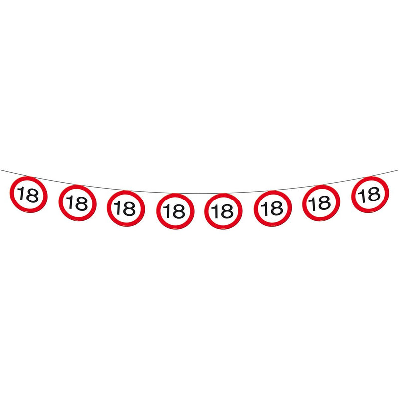 Vlaggenlijn Verkeersbord 18 Jaar