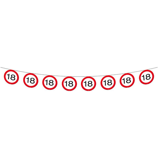 Vlaggenlijn Verkeersbord 18 Jaar