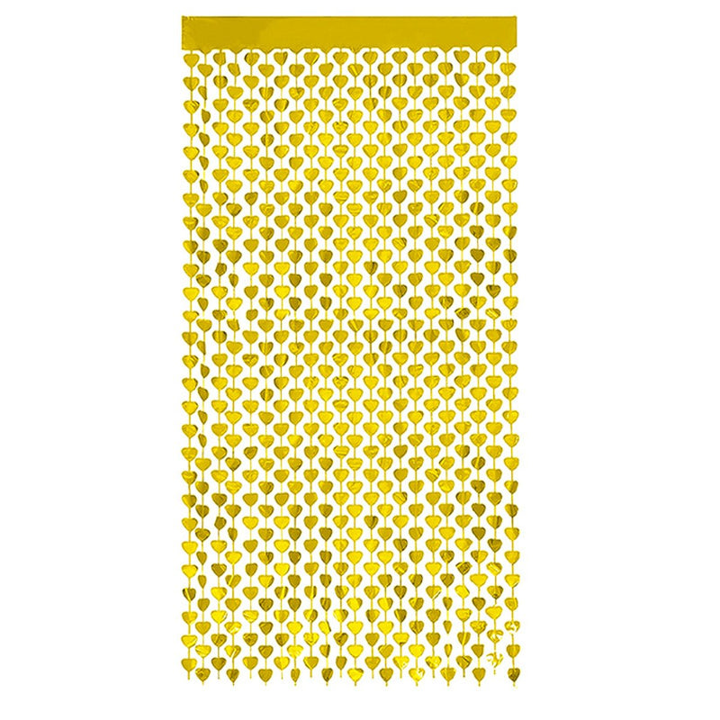 Folie Deurgordijn Hartjes Goud – 100 x 200 cm