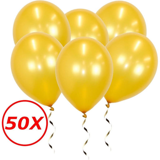 50 metallic goud latex ballonnen van 34 cm