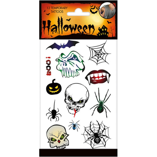 Halloween Scary Plaktattoos – 12 Stuks