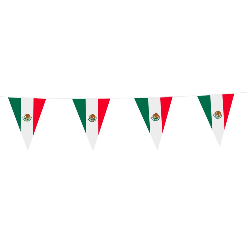 Vlaggenlijn Mexico 10 m – Vlaggen 20 × 30 cm