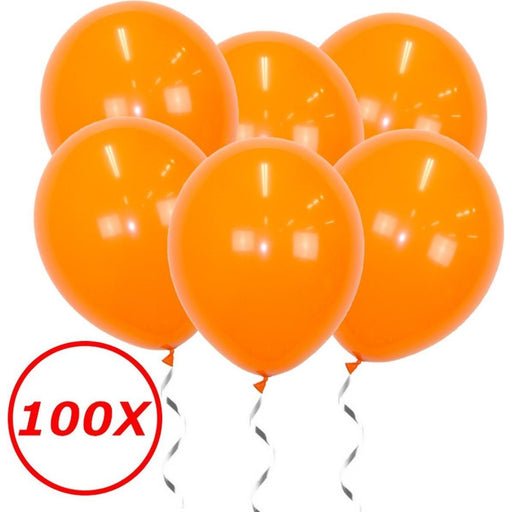Latex Ballonnen Oranje 34 cm – 100 Stuks