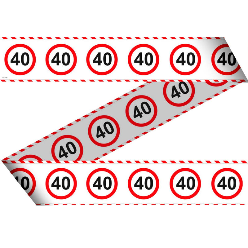 Afzetlint Verkeersbord 40 Jaar