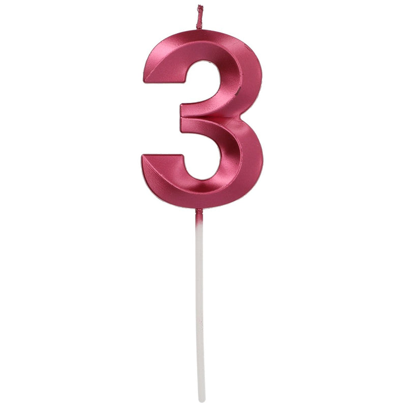 Cijferkaars 3 Metallic Roze