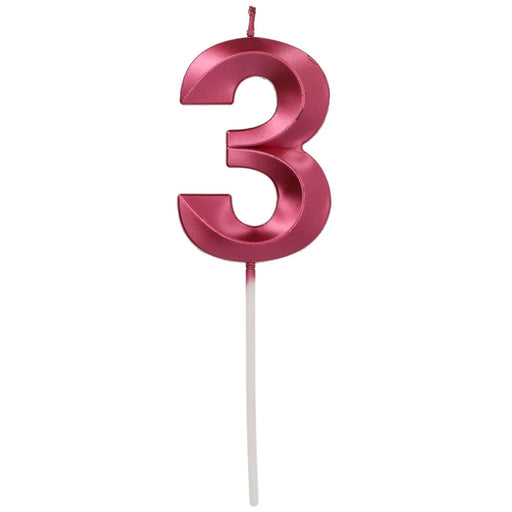 Cijferkaars 3 Metallic Roze