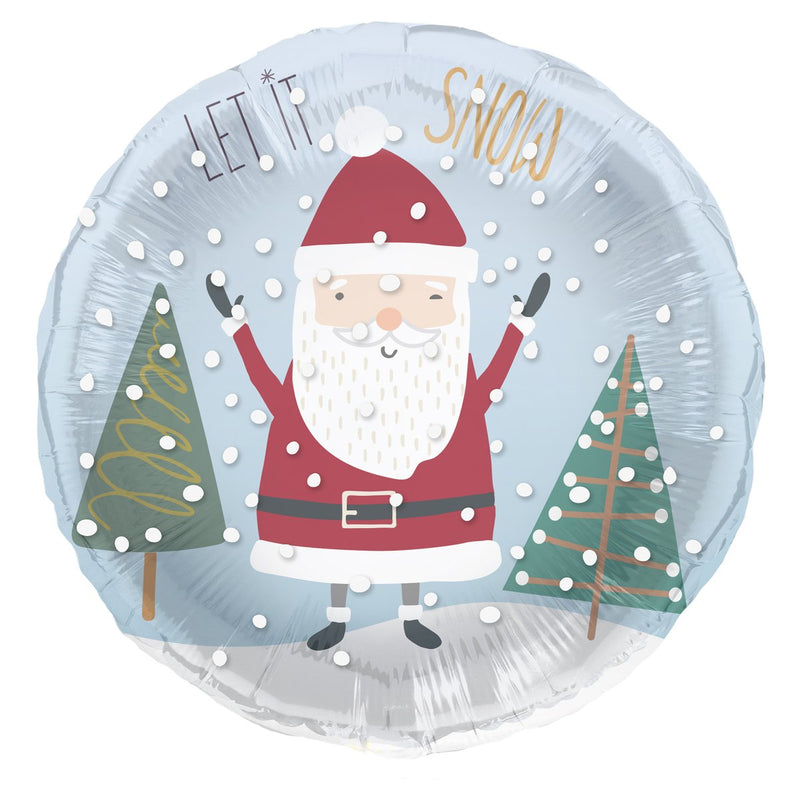 Folieballon Kerstman Let It Snow