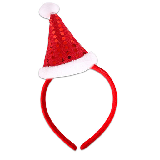 Kerstdiadeem Kerstmuts rood/wit