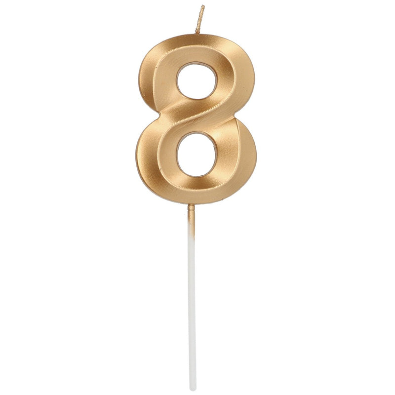 Cijferkaars 8 Metallic Goud