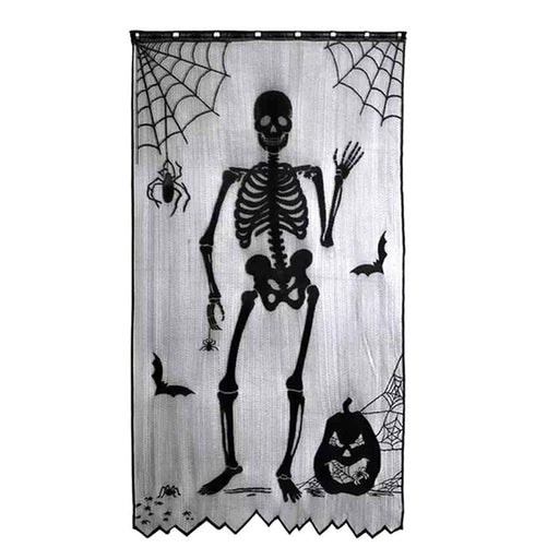 Deurgordijn Halloween Skelet Zwart - 213 x 102 cm