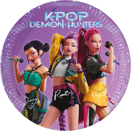 K-POP Demon Hunters Papieren Bordjes 20 cm – 8 Stuks