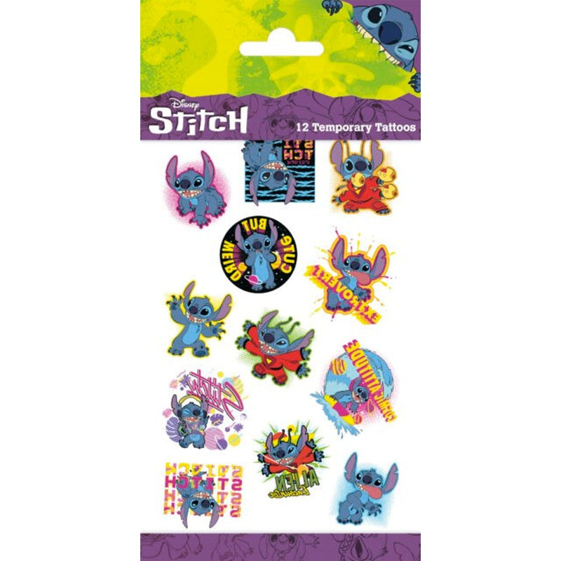 Stitch Plaktattoos – 12 Stuks