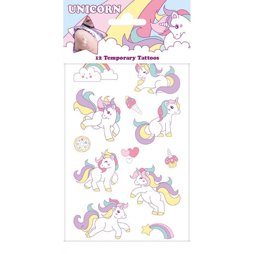 Unicorn Plaktattoos – 12 Stuks