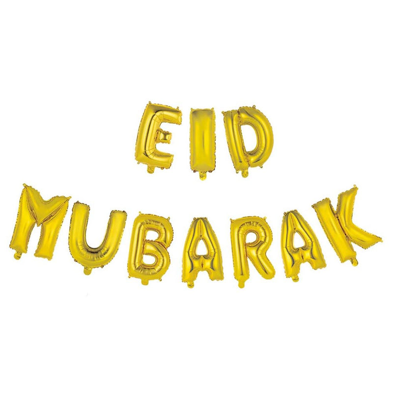 Eid Mubarak Folieballonletters Goud