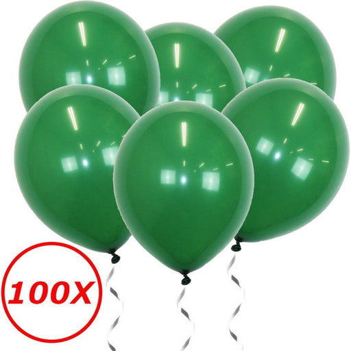Latex Ballonnen Groen 34 cm – 100 Stuks