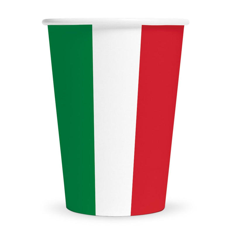 Papieren Bekers Italië 210 ml – 8 Stuks