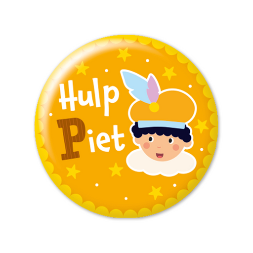 Button Hulppiet Geel 5,5 cm