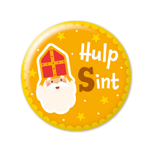 Button Hulpsint Geel 5,5 cm