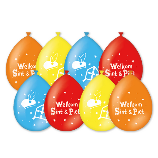 Latex Ballonnen Sinterklaas Multicolor 30 cm
