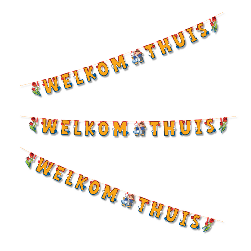 Letterslinger Welkom Thuis Multicolor 300 cm