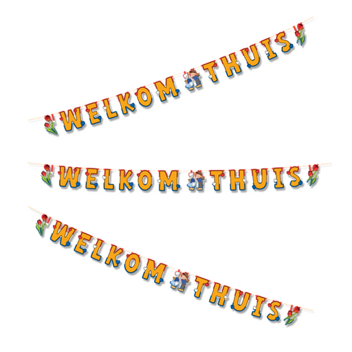 Letterslinger Welkom Thuis Multicolor 300 cm
