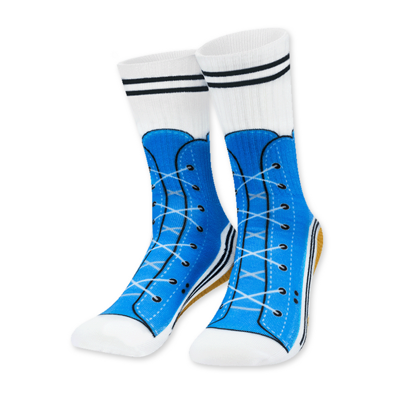 Grappige Sokken Blauwe Sneakers 32 cm