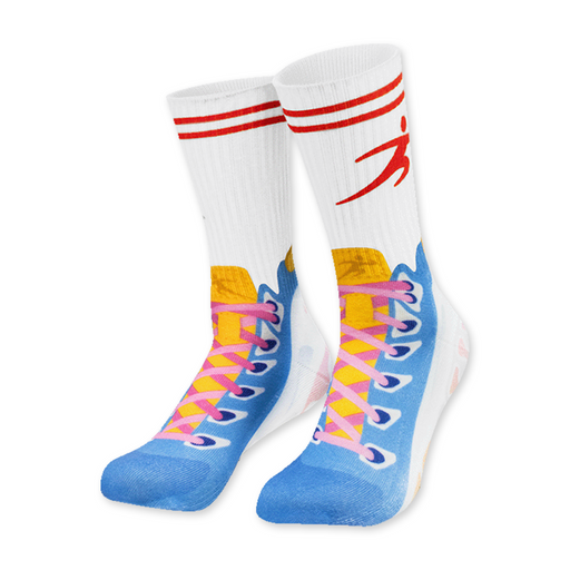 Grappige Sokken Kleurrijke Sneakers 32 cm