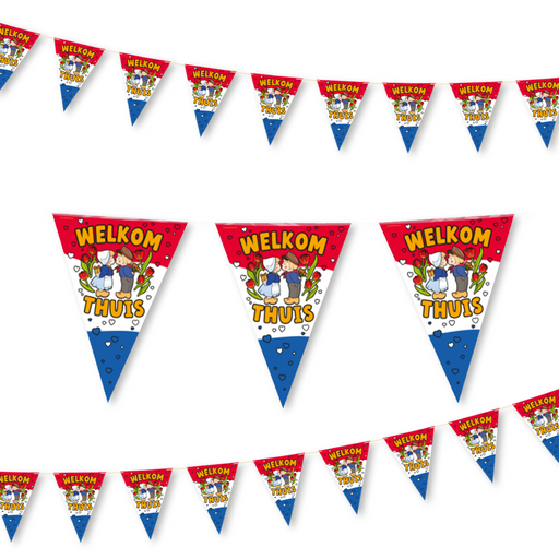Folie Vlaggenlijn Welkom Thuis Multicolor 10 m