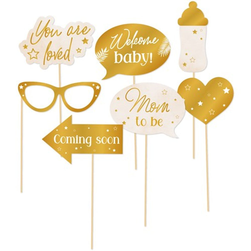 Fotoprops Mom To Be Goud/Wit