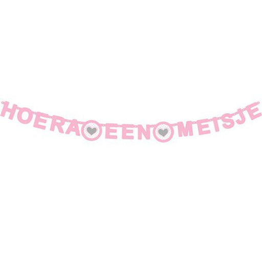 Letterslinger Hoera Een Meisje Roze