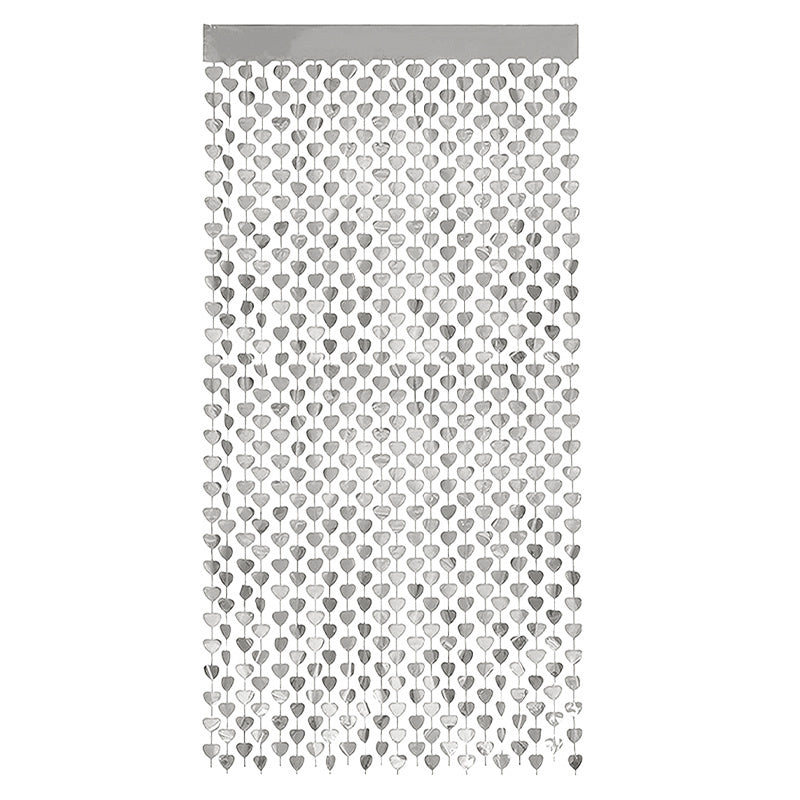 Hartjesdeurgordijn Zilver 100 x 200 cm