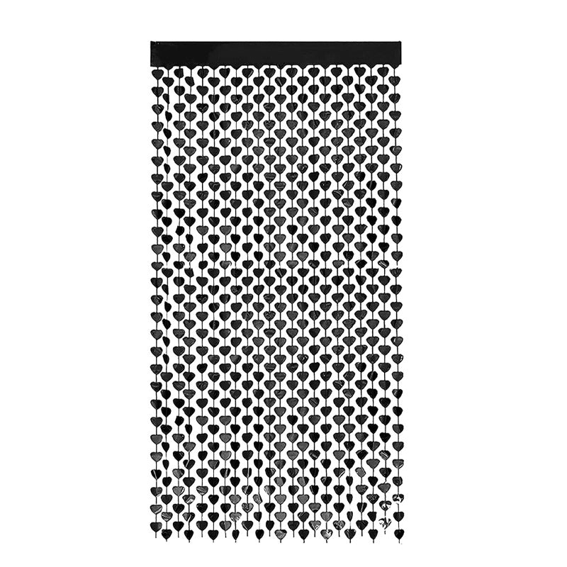 Hartjesdeurgordijn Zwart 100 x 200 cm